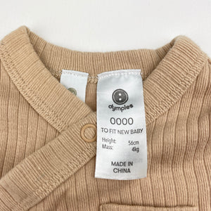 Unisex Dymples, ribbed cotton coverall / romper, EUC, size 0000,  