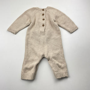 Unisex Bebe by Minihaha, soft feel cotton / viscose knit romper, EUC, size 0000,  