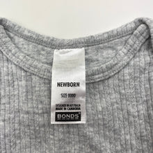 Load image into Gallery viewer, Unisex Bonds, grey long sleeve bodysuit / romper, EUC, size 0000,  
