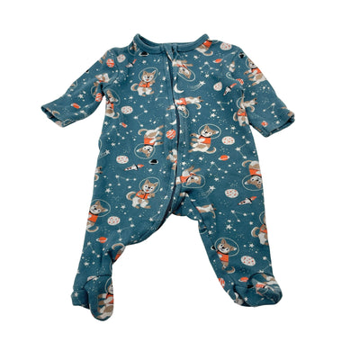Unisex Dymples, cotton zip coverall / romper, dogs, FUC, size 0000,  