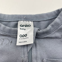 Load image into Gallery viewer, Unisex Anko, zip coverall / romper, wash fade, FUC, size 000,  