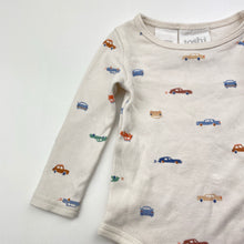 Load image into Gallery viewer, Boys Toshi, soft feel cotton bodysuit / romper, cars, GUC, size 0000,  