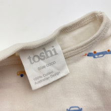 Load image into Gallery viewer, Boys Toshi, soft feel cotton bodysuit / romper, cars, GUC, size 0000,  