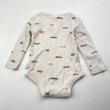 Load image into Gallery viewer, Boys Toshi, soft feel cotton bodysuit / romper, cars, GUC, size 0000,  