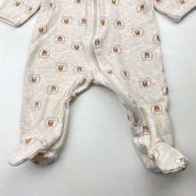 Load image into Gallery viewer, Unisex Anko, cotton zip coverall / romper, bears, EUC, size 000,  