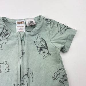 Unisex Cotton On, Disney Winnie the Pooh soft feel zip romper, EUC, size 0000,  