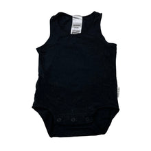Load image into Gallery viewer, Unisex Bonds, black stretchy singletsuit romper, EUC, size 0000,  