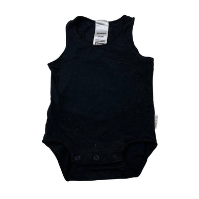Unisex Bonds, black stretchy singletsuit romper, EUC, size 0000,  