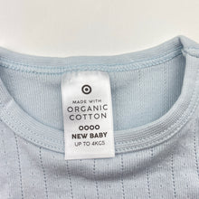 Load image into Gallery viewer, Unisex Target, pointelle organic cotton bodysuit / romper, EUC, size 0000,  