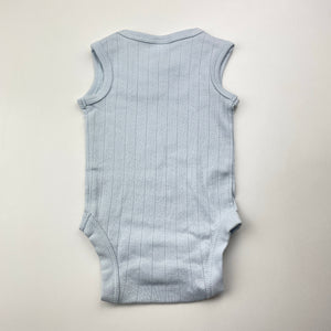 Unisex Target, pointelle organic cotton bodysuit / romper, EUC, size 0000,  