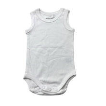 Load image into Gallery viewer, Unisex Marquise, white cotton bodysuit / romper, EUC, size 0000,  