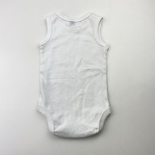 Load image into Gallery viewer, Unisex Marquise, white cotton bodysuit / romper, EUC, size 0000,  