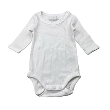 Load image into Gallery viewer, Unisex Marquise, white cotton bodysuit / romper, EUC, size 0000,  