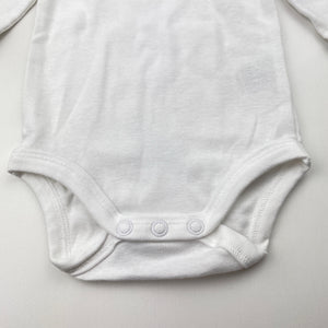 Unisex Marquise, white cotton bodysuit / romper, EUC, size 0000,  