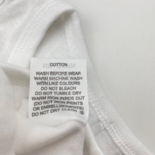 Load image into Gallery viewer, Unisex Marquise, white cotton bodysuit / romper, EUC, size 0000,  