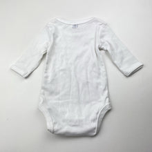 Load image into Gallery viewer, Unisex Marquise, white cotton bodysuit / romper, EUC, size 0000,  
