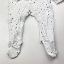 Load image into Gallery viewer, Unisex Purebaby, organic cotton zip coverall / romper, EUC, size 000,  