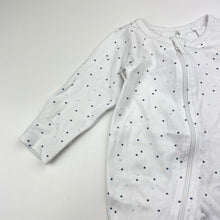 Load image into Gallery viewer, Unisex Purebaby, organic cotton zip coverall / romper, EUC, size 000,  