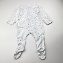 Load image into Gallery viewer, Unisex Purebaby, organic cotton zip coverall / romper, EUC, size 000,  