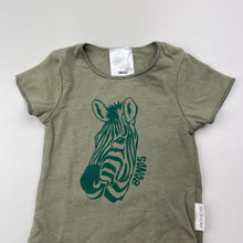 Load image into Gallery viewer, Unisex Bonds, khaki bodysuit / romper, zebra, EUC, size 00000,  