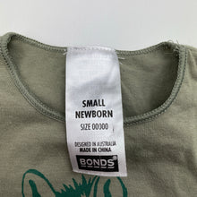 Load image into Gallery viewer, Unisex Bonds, khaki bodysuit / romper, zebra, EUC, size 00000,  