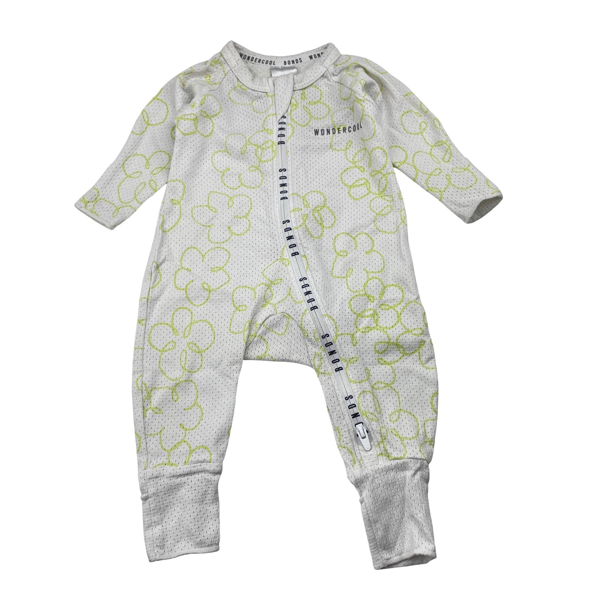 Bonds, WONDERCOOL zip Wondersuit zippy romper, FUC, size 0000