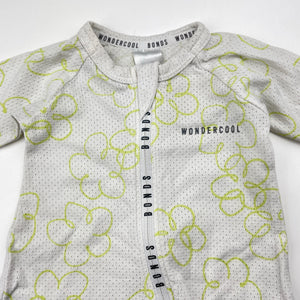 Unisex Bonds, WONDERCOOL zip Wondersuit / zippy / romper, FUC, size 0000,  