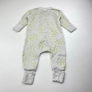 Unisex Bonds, WONDERCOOL zip Wondersuit / zippy / romper, FUC, size 0000,  