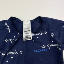 Load image into Gallery viewer, Unisex Bonds, navy COZYSUIT coverall / romper, EUC, size 0000,  