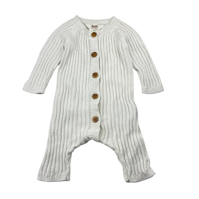 Unisex Cotton On, ribbed knit organic cotton romper, EUC, size 000,  