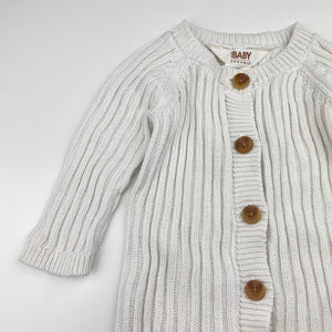 Unisex Cotton On, ribbed knit organic cotton romper, EUC, size 000,  