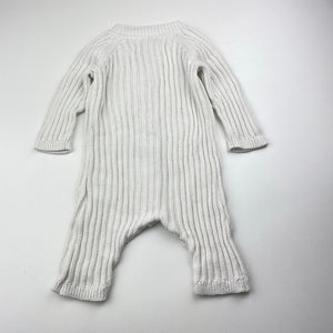 Unisex Cotton On, ribbed knit organic cotton romper, EUC, size 000,  