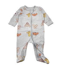 Load image into Gallery viewer, Unisex Disney, Winnie the Pooh soft feel zip coverall / romper, GUC, size 000,  