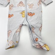 Load image into Gallery viewer, Unisex Disney, Winnie the Pooh soft feel zip coverall / romper, GUC, size 000,  