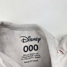 Load image into Gallery viewer, Unisex Disney, Winnie the Pooh soft feel zip coverall / romper, GUC, size 000,  