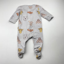 Load image into Gallery viewer, Unisex Disney, Winnie the Pooh soft feel zip coverall / romper, GUC, size 000,  