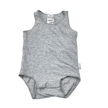 Load image into Gallery viewer, Unisex Bonds, grey stretchy singletsuit romper, GUC, size 0000,  