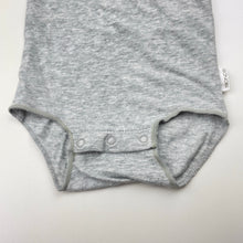 Load image into Gallery viewer, Unisex Bonds, grey stretchy singletsuit romper, GUC, size 0000,  