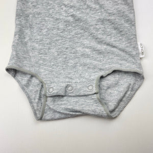 Unisex Bonds, grey stretchy singletsuit romper, GUC, size 0000,  