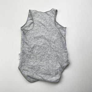 Unisex Bonds, grey stretchy singletsuit romper, GUC, size 0000,  