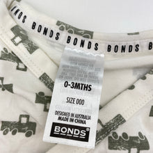 Load image into Gallery viewer, Boys Bonds, viscose/bamboo/cotton blend coverall / romper, EUC, size 000,  