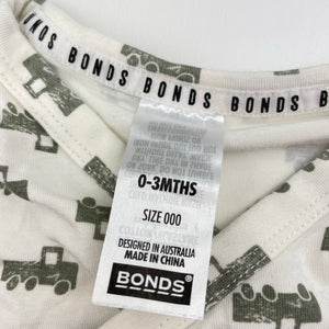 Boys Bonds, viscose/bamboo/cotton blend coverall / romper, EUC, size 000,  