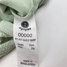 Load image into Gallery viewer, Unisex Dymples, organic cotton bodysuit / romper, vegetables, EUC, size 00000,  