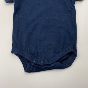 Unisex Anko, navy stretchy bodysuit / romper, EUC, size 0000,  