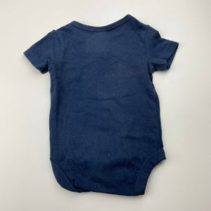 Unisex Anko, navy stretchy bodysuit / romper, EUC, size 0000,  