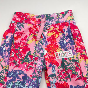 Girls Bonds, colourful floral Digi Sweats track pants / bottoms, EUC, size 1,  