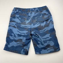 Load image into Gallery viewer, Boys B Collection, blue camo print shorts, elasticated, FUC, size 4,  
