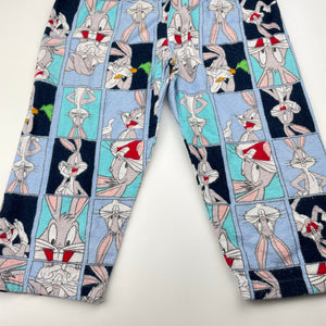 Unisex LOONEY TUNES, Bugs Bunny flannel cotton pyjama pants / bottoms, GUC, size 2,  
