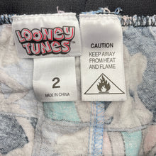 Load image into Gallery viewer, Unisex LOONEY TUNES, Bugs Bunny flannel cotton pyjama pants / bottoms, GUC, size 2,  