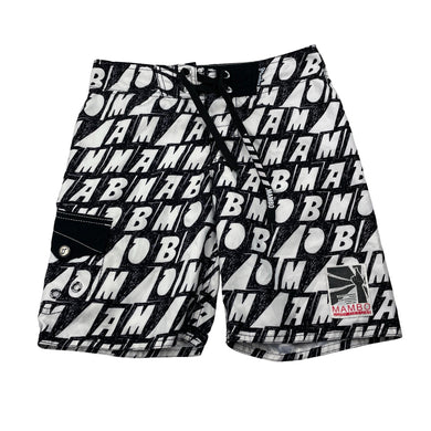 Boys Mambo, black & white lightweight boardshorts, FUC, size 8,  